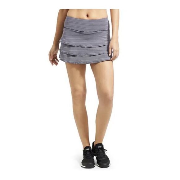 Athleta Skort Women’s Small Swagger Striped Dots Black White Golf Tennis - Picture 1 of 9